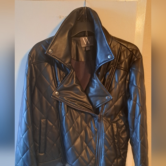 Worthington Quilted Faux Leather Moto Jacket - Picture 7 of 12